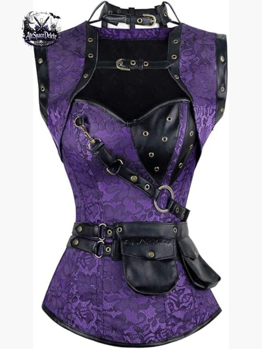Steampunk Spiral Steel Boned Corset Bustier Tops Vintage Retro